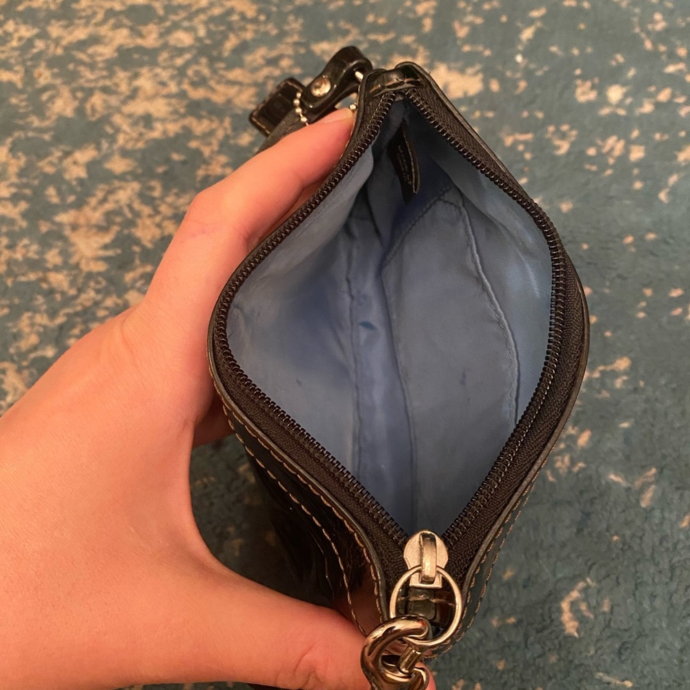 Patent Leather Coach Wristlet - Picture 6 of 7